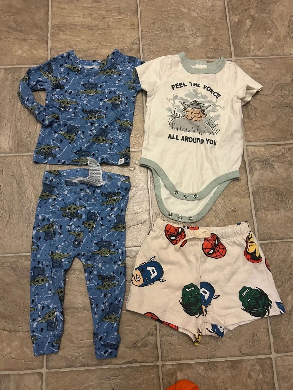 Baby 12-18M 5 Piece Bundle Star Wars Grogu Spider Man Jordan Halloween Gap